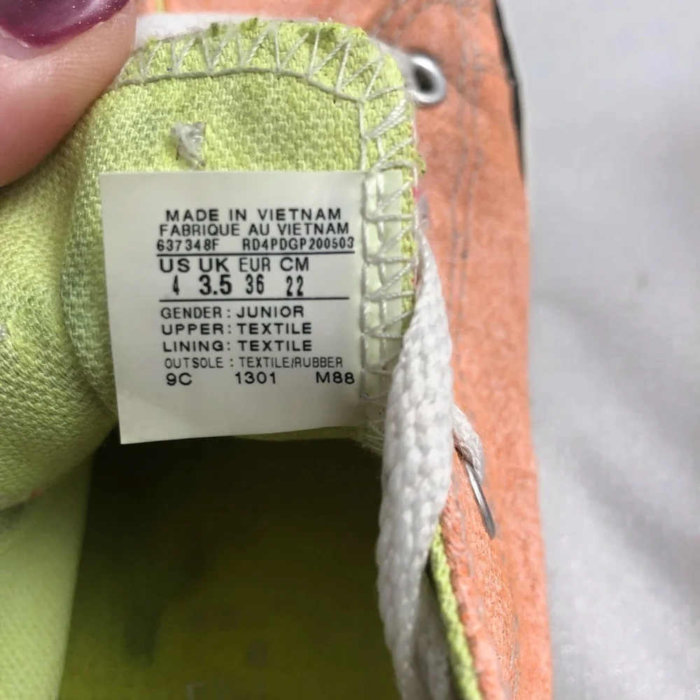 Converse All Star unisex cantaloupe color low top sneakers